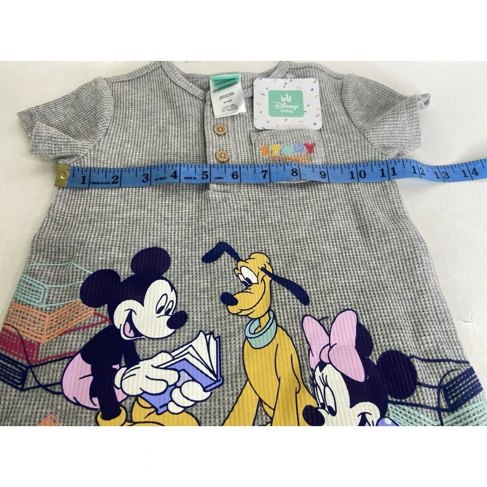 Disney Baby Mickey Mouse and Friends One Piece Waffle Knit Romper 24 Months